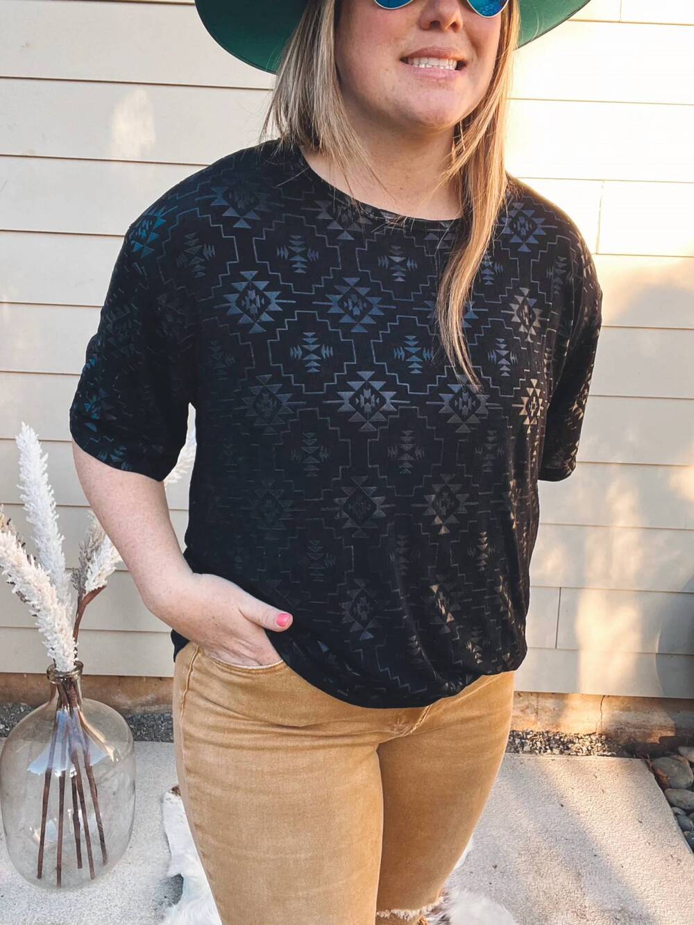 NEW 2FLYCO oversized midnight top in black